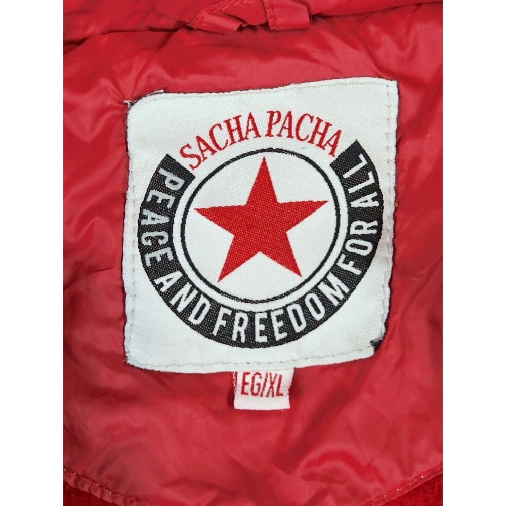 Sacha Pacha Women's Red 100% Polyimide Long Sleeve Mock Neck Jacket Size XL - Picture 3 of 7